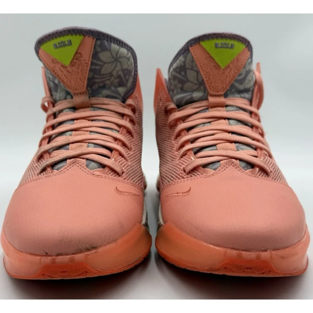 NIKE Lebron XIX Low Men's Size 12.5 Peach / Orange / Lavender / Neon DQ8344-600
